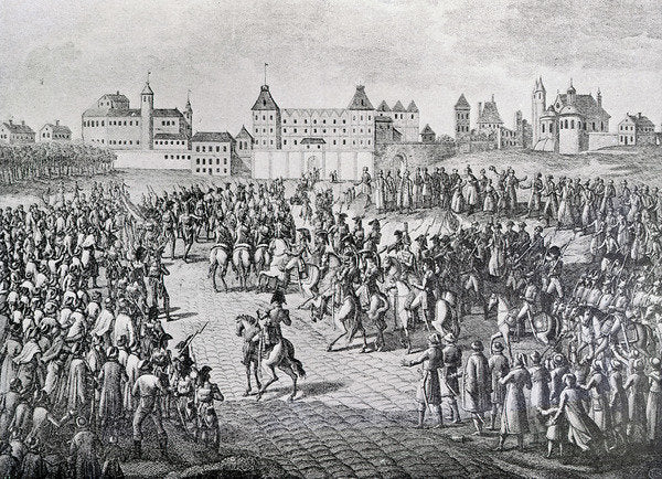 Detail of Triumphant Entry of the French into Warsaw, 28th November 1806 by Pierre Adrien Le Beau