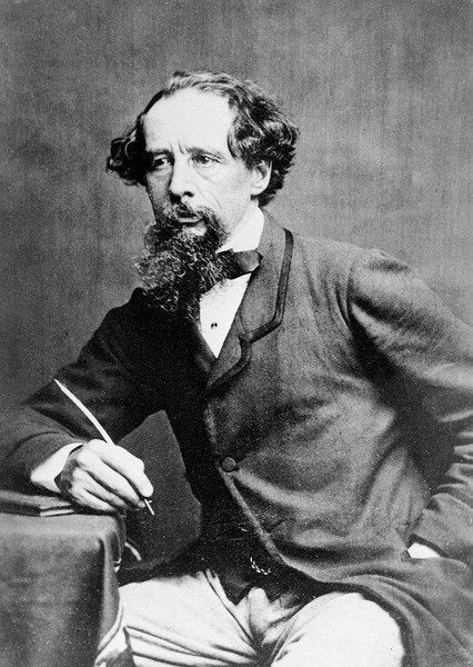 Detail of Charles Dickens, 1861 by Herbert Watkins