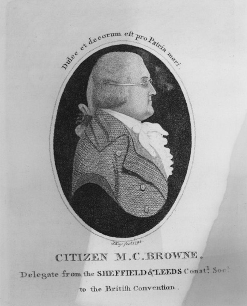 Detail of Citizen M.C.Browne, 1794 by John Kay