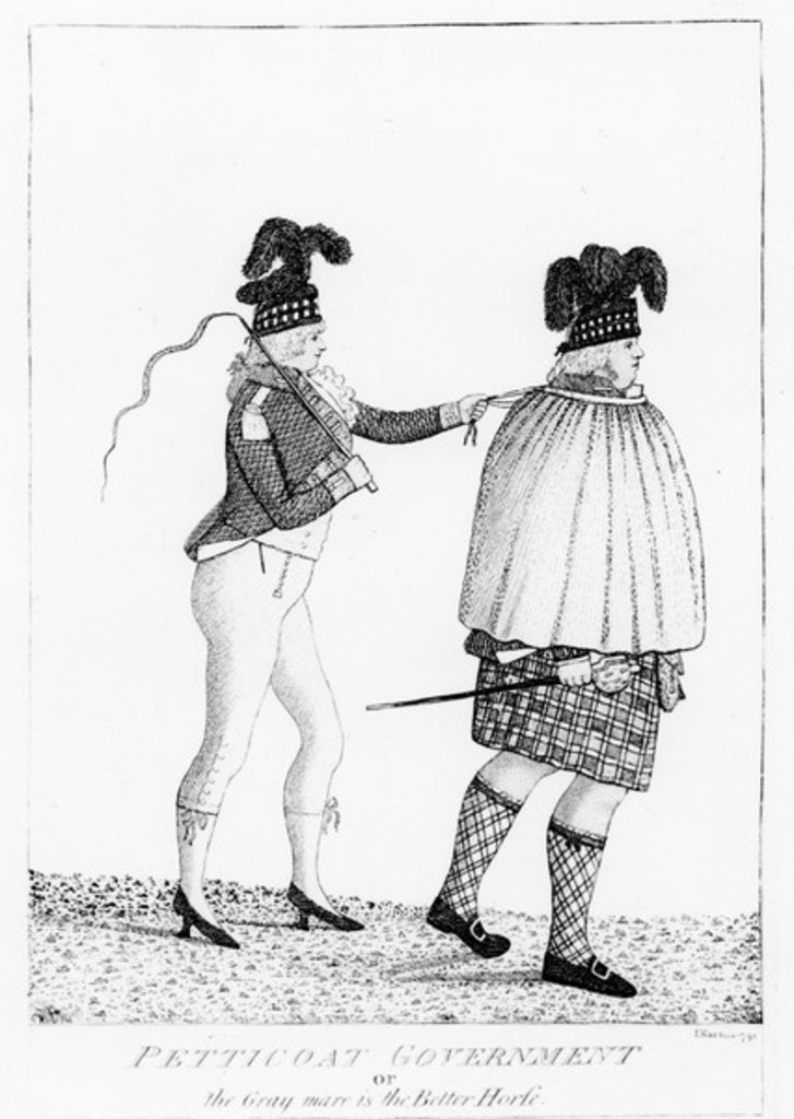 Detail of Petticoat Government, or the Gray mare is the Better Horse, 1795 by John Kay