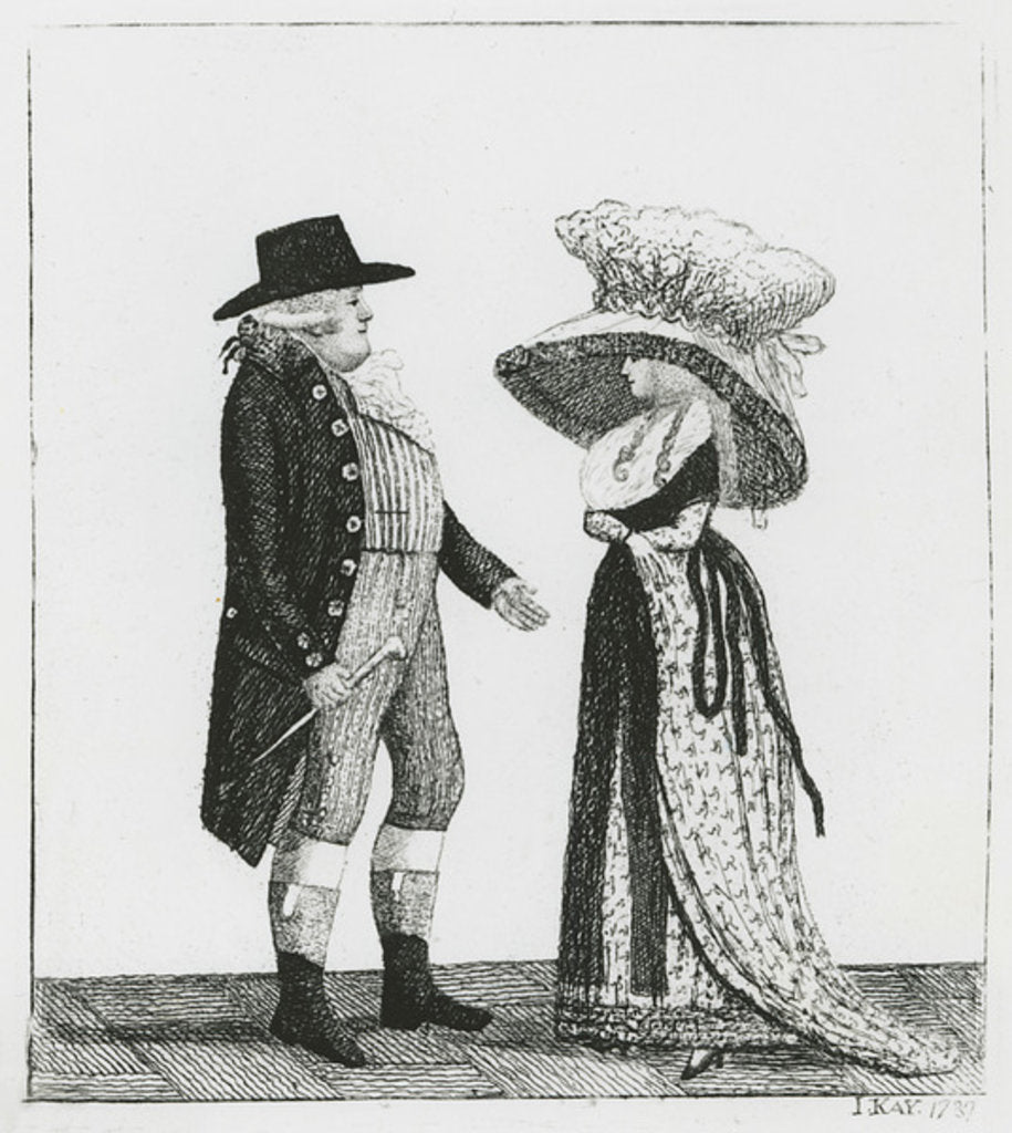 Detail of Captain Dalrymple and Penelope Macdonald, 1787 by John Kay