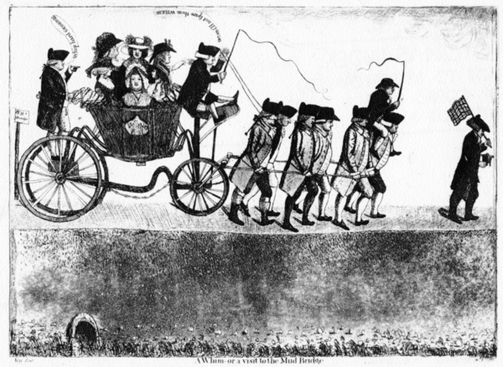 Detail of A Whim or a visit to the Mud Bridge, 1786 by John Kay