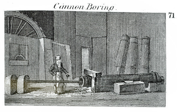 Detail of Cannon boring, 1823 by English School