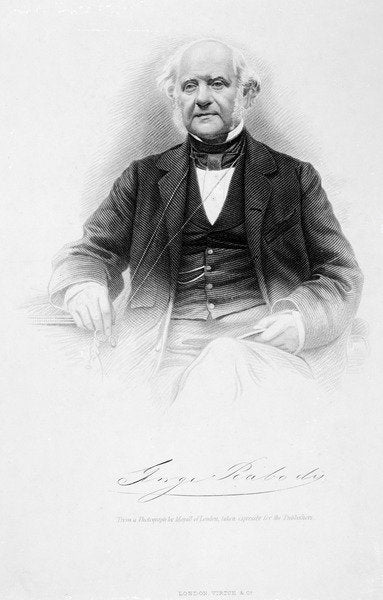 Detail of George Peabody, c.1850s by John Jabez Edwin Paisley (after) Mayall