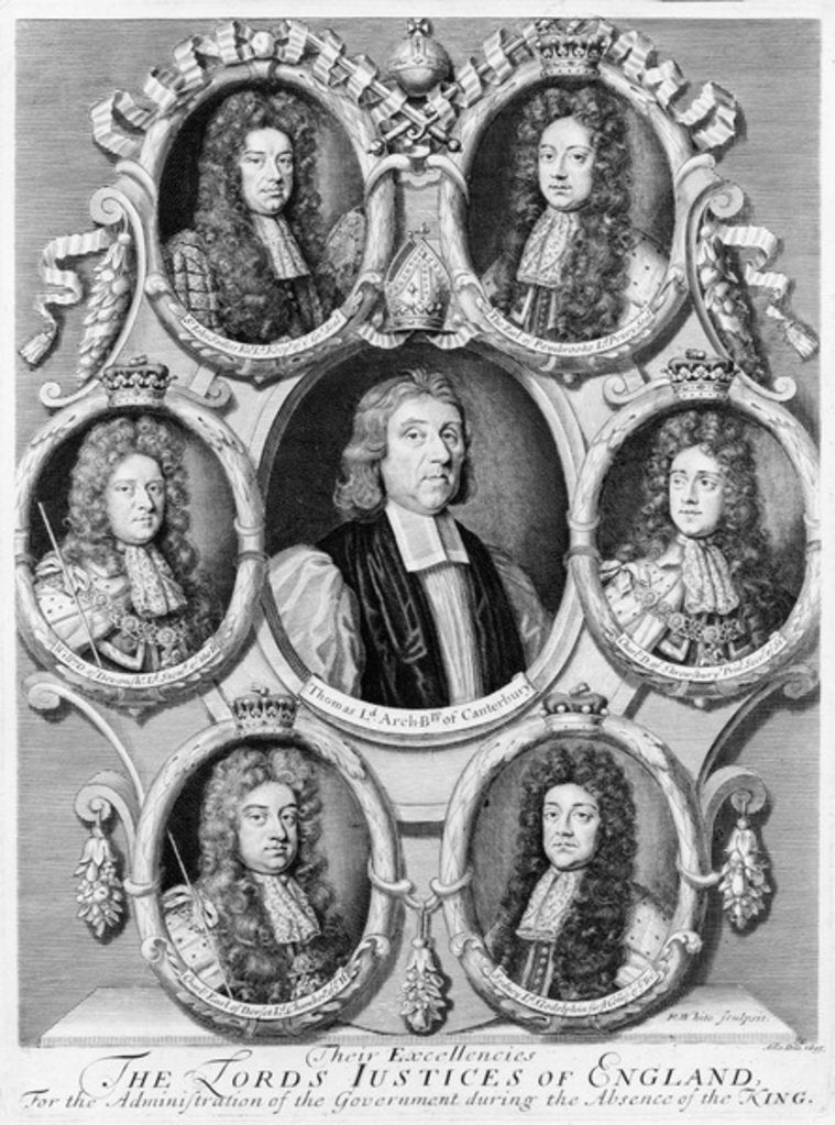Detail of The Lord Justices of England, 1695 by Robert White