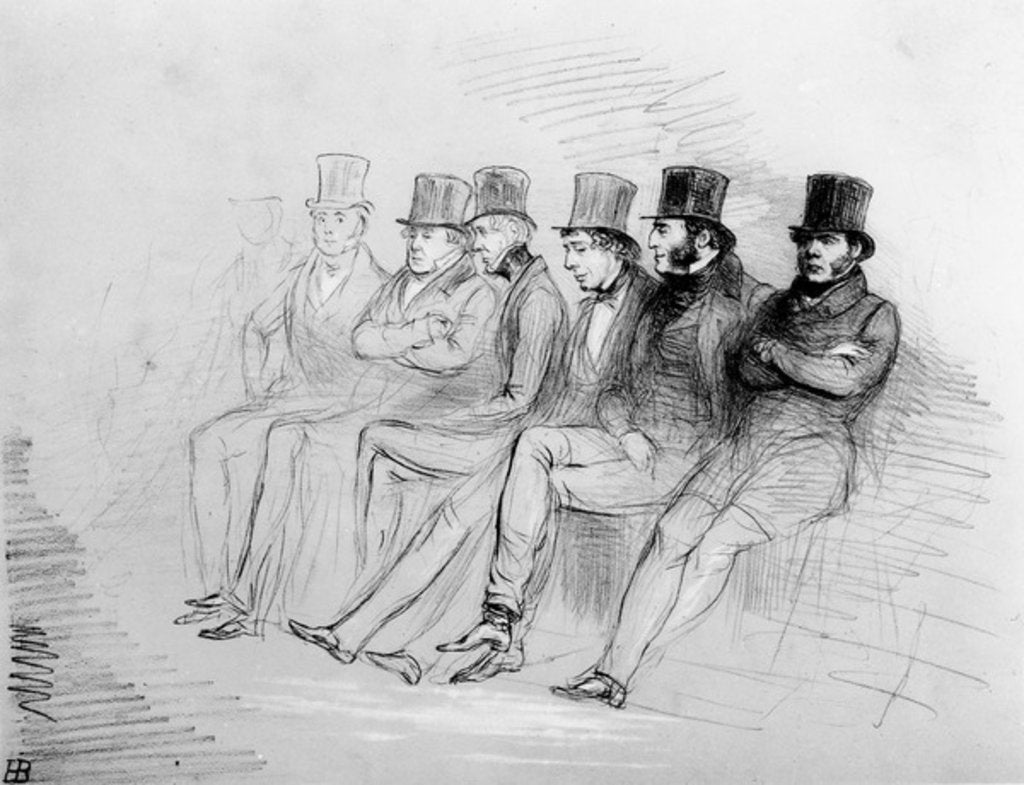 Detail of Misfortune makes us acquainted with strange bedfellows, 1847 by John Doyle