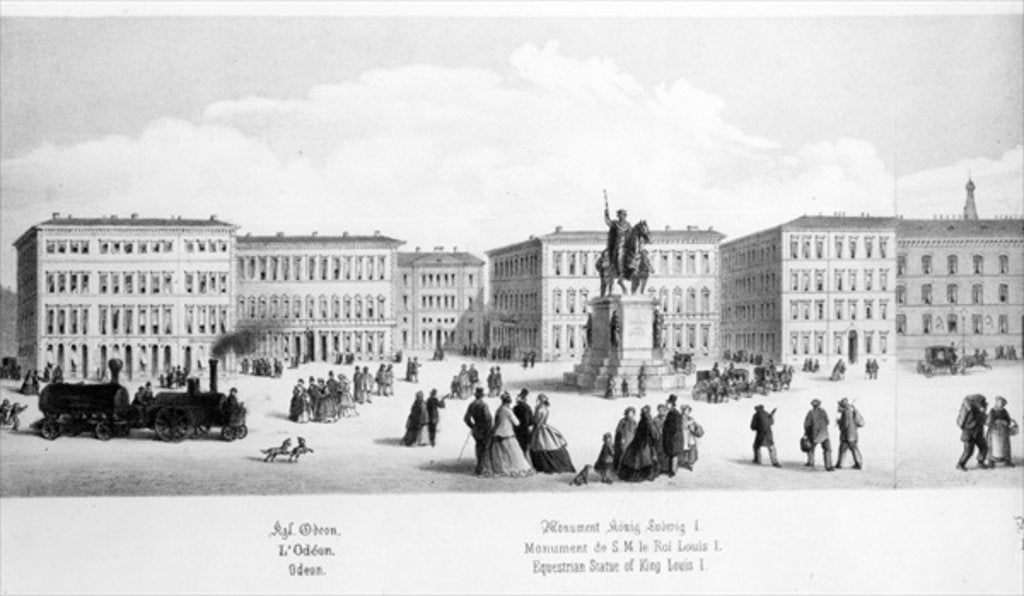 Detail of View of Munich, 1869 by German School