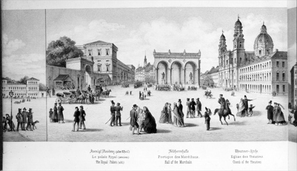 Detail of View of Munich, 1869 by German School