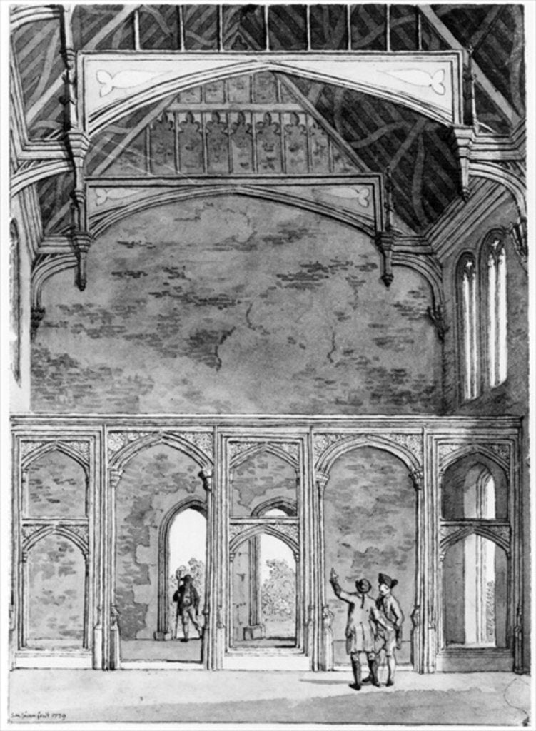 Detail of South West End of Great Hall at Eltham, 1779 by Samuel Hieronymous Grimm