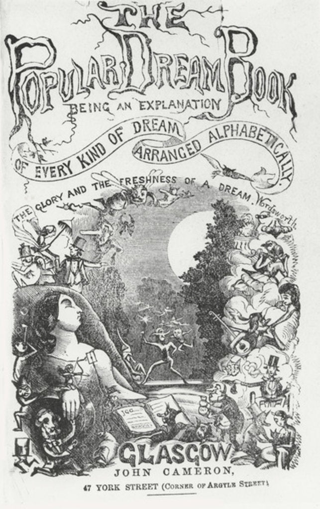 Detail of The Popular Dream Book, titlepage, c.1883 by Anonymous