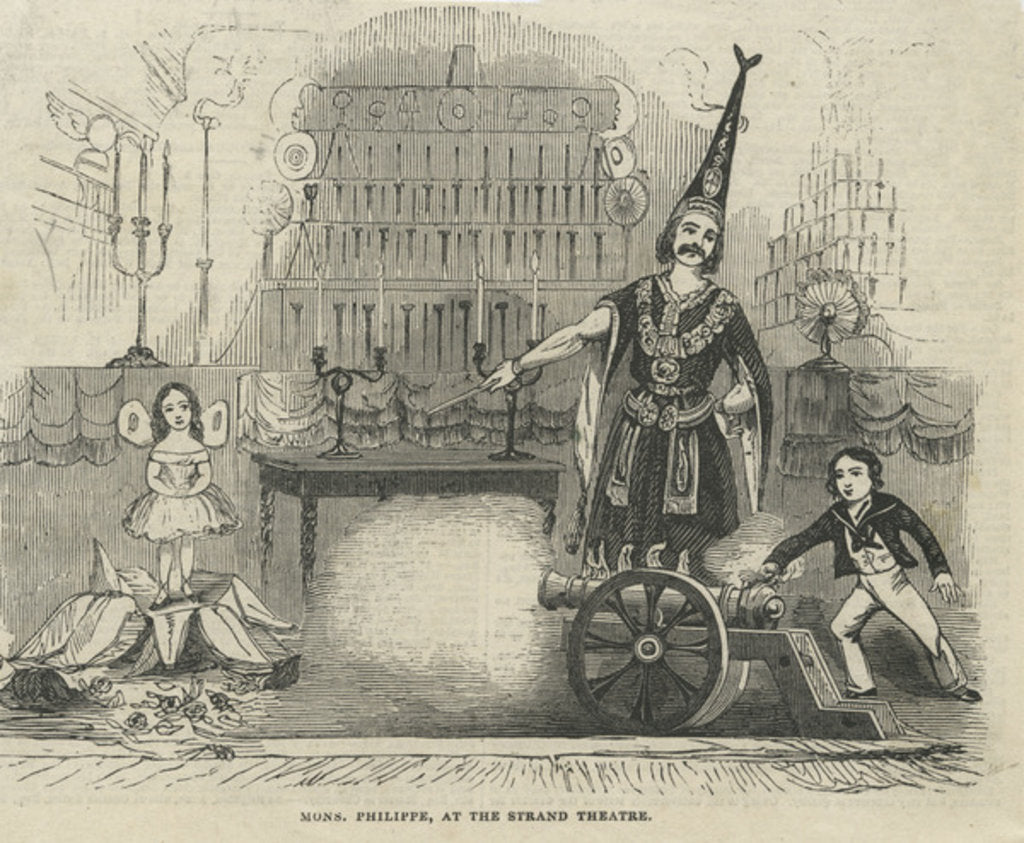 Detail of Monsieur Philippe at the Strand Theatre, 1845 by English School