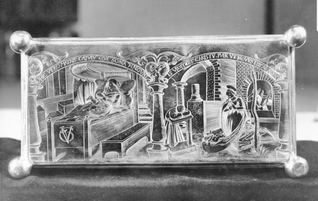 Detail of St Bernard's mother dreams she is giving birth to a dog and St Bernard dreams of the Nativity by Urs Graf