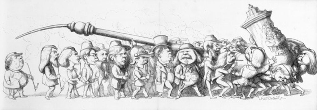 Detail of German visitors to the Great Exhibition, 1851 by Richard Doyle