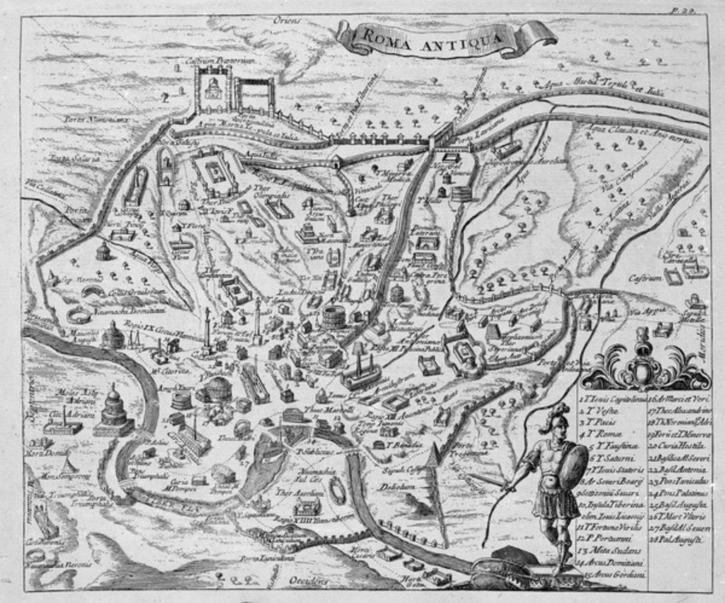 Detail of Roma Antiqua, 1785 by English School