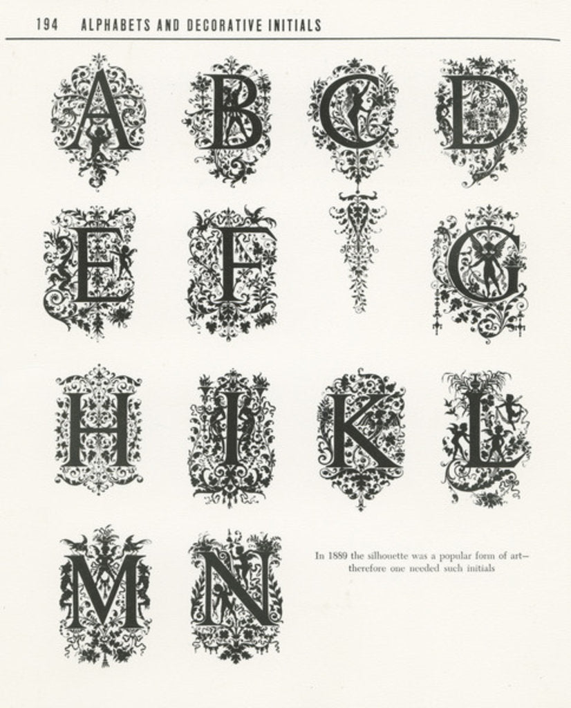 Detail of Decorative initials, 1889 by Anonymous