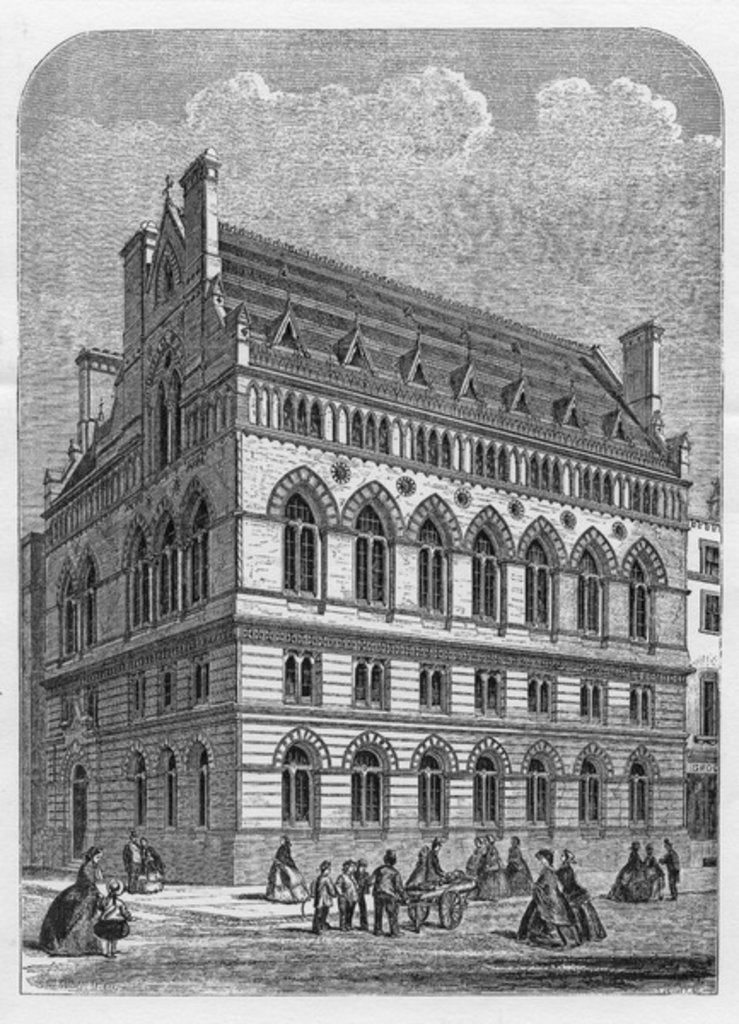 Detail of St Giles' Schools Endell Street, 1860 by English School