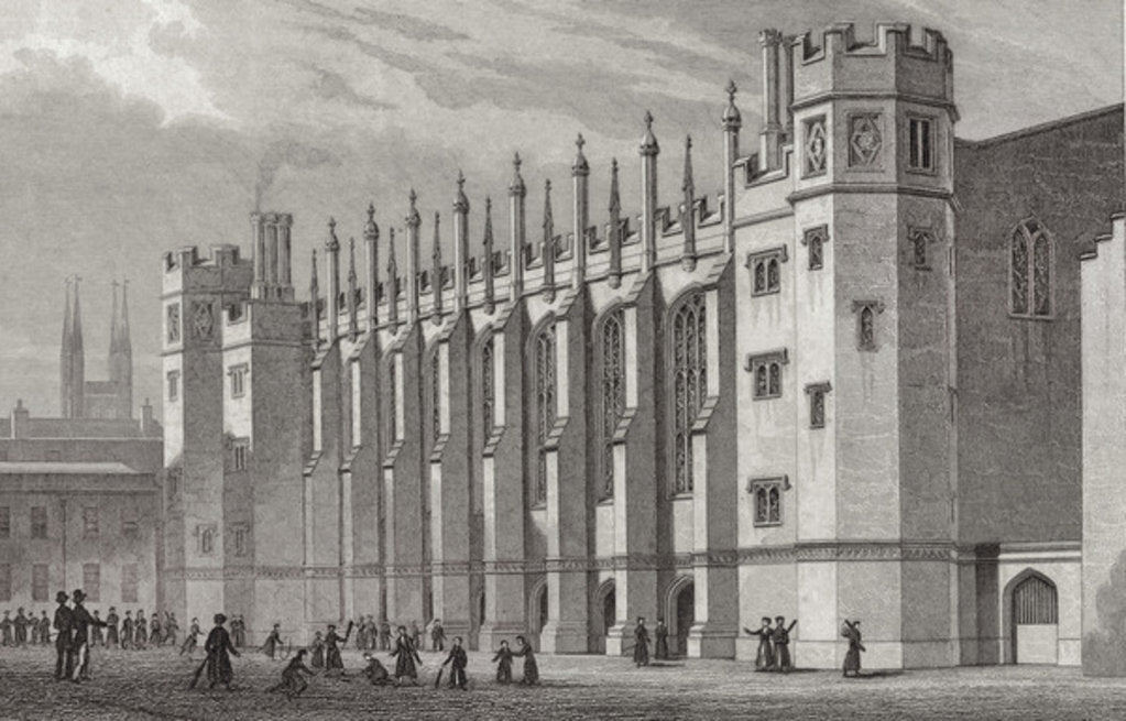 Detail of The New Hall, Christ's Hospital, 1828 by Thomas Hosmer (after) Shepherd