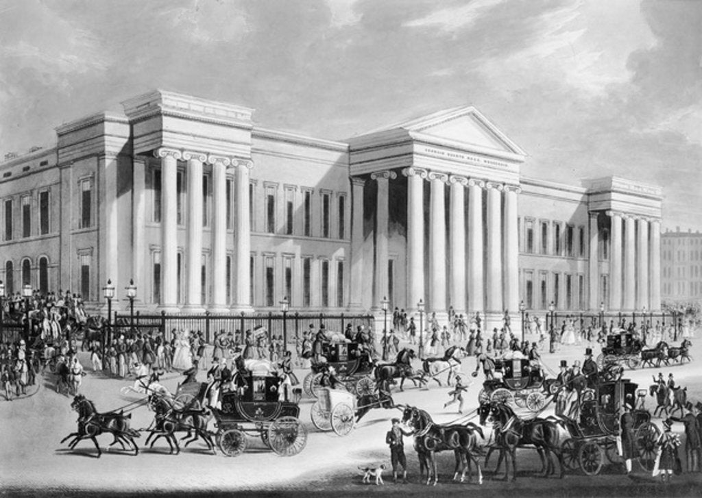 Detail of The General Post Office, 1830 by James (after) Pollard