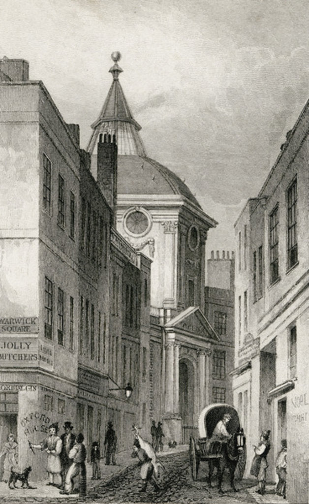 Detail of Physician's College, Warwick Lane, 1830 by Thomas Hosmer Shepherd