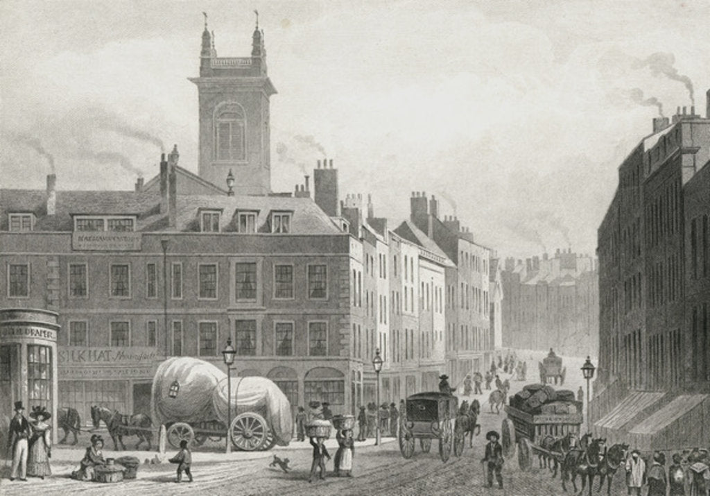 Detail of Holborn Bridge, 1831 by Thomas Hosmer Shepherd