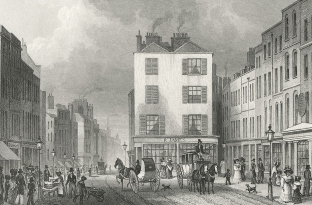 Detail of Middle Row Holborn, 1830 by Thomas Hosmer (after) Shepherd