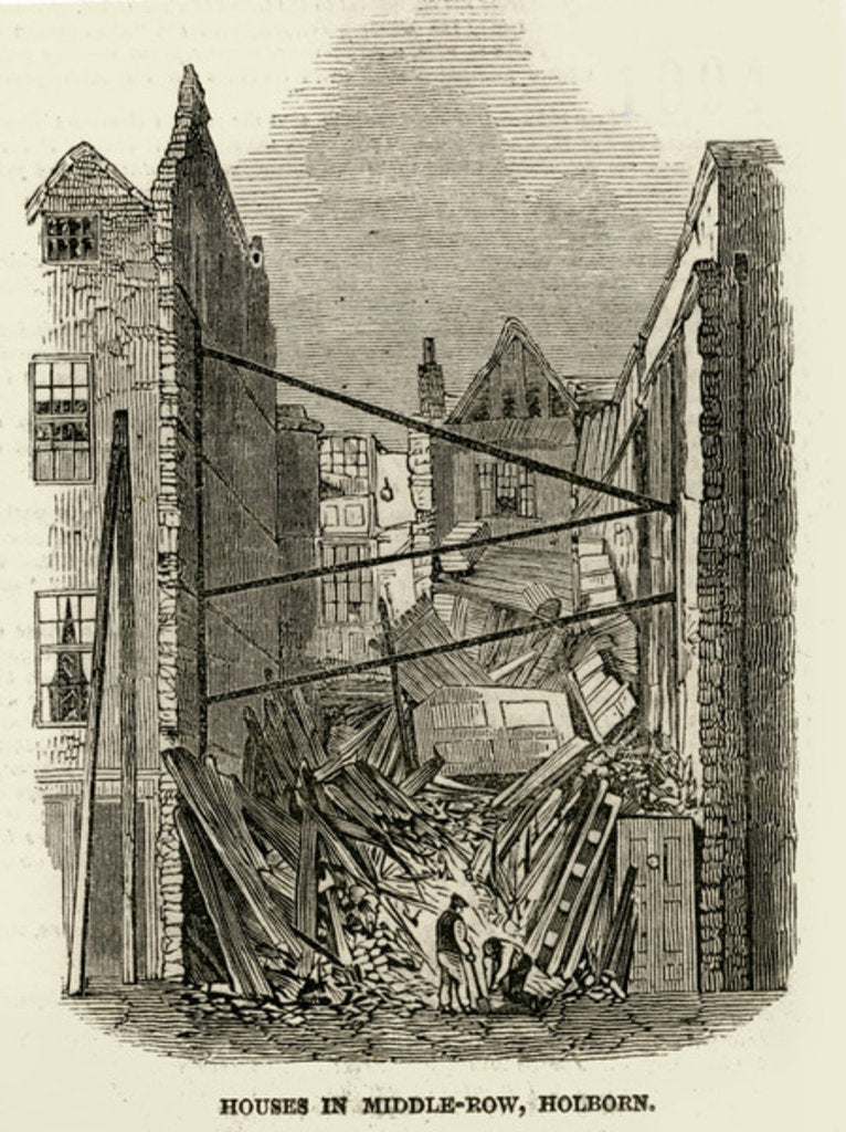 Detail of Houses in Middle-Row Holborn, 1846 by English School