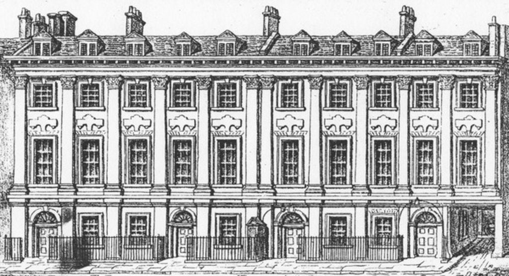 Detail of Houses Great Queen Street, 1817 by George the Elder Scharf