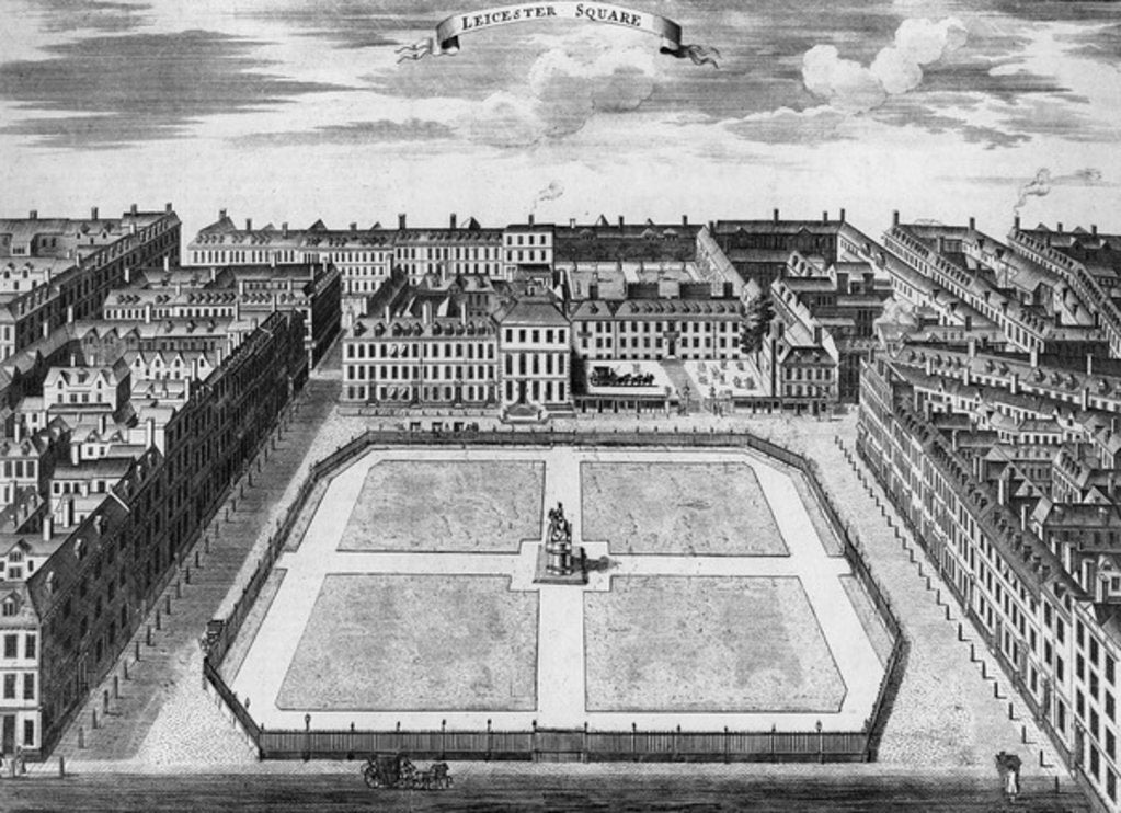 Detail of Leicester Square, 1754 by Sutton Nicholls