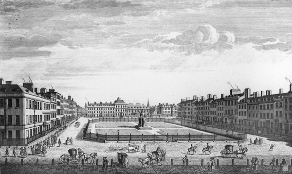 Detail of View of Leiceter Square London, 1753 by John Bowles