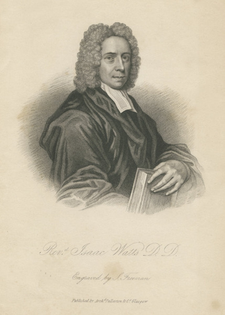 Detail of Rev Isaac Watts by Samuel Freeman