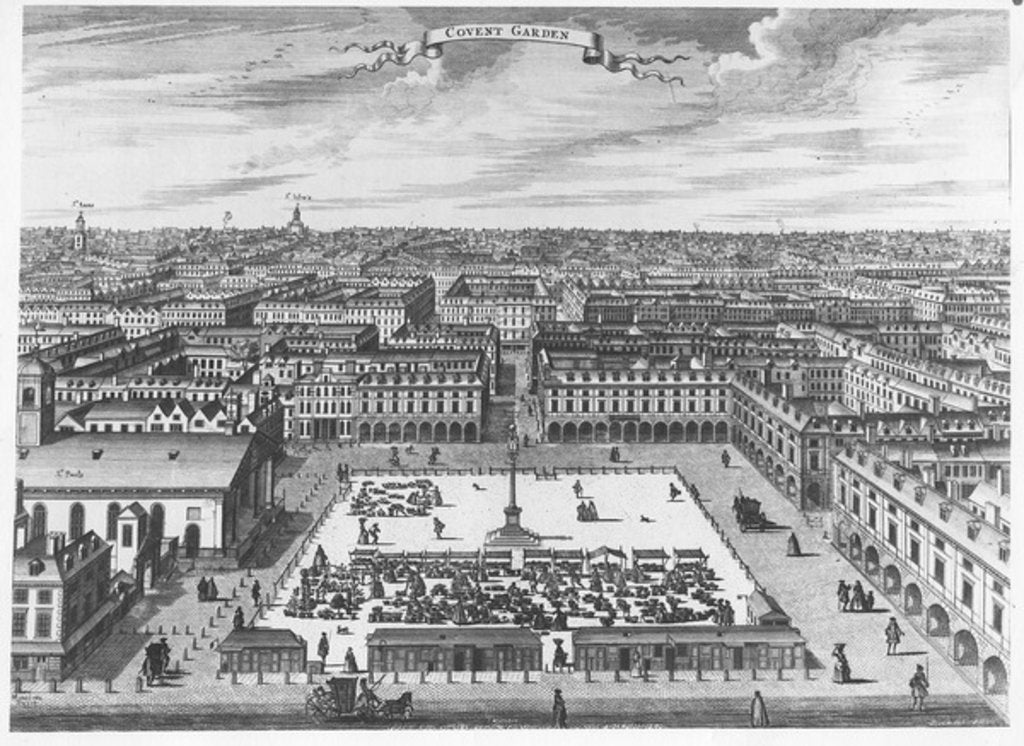 Detail of Covent Garden, c.1720 by John Bowles