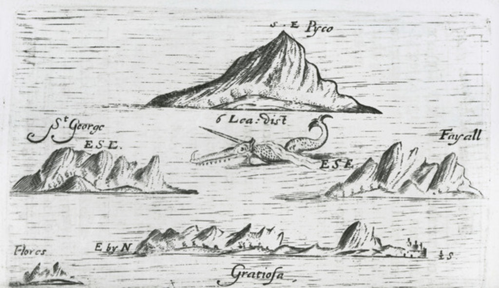 Detail of Islands of the Azores, c.1597 by English School