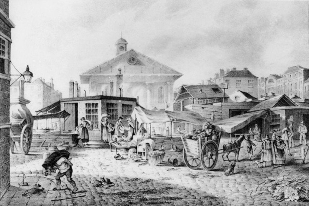 Detail of Covent Garden market, 1824 by David Barber