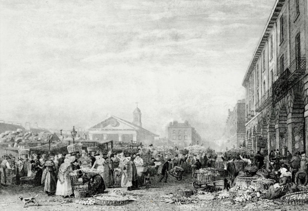 Detail of Covent Garden market, 1824 by English School