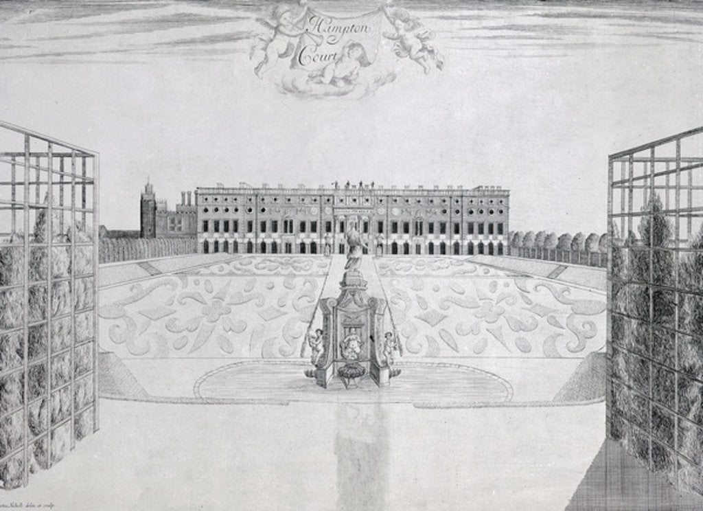 Detail of Hampton Court South Front, c.1830 by Sutton Nicholls