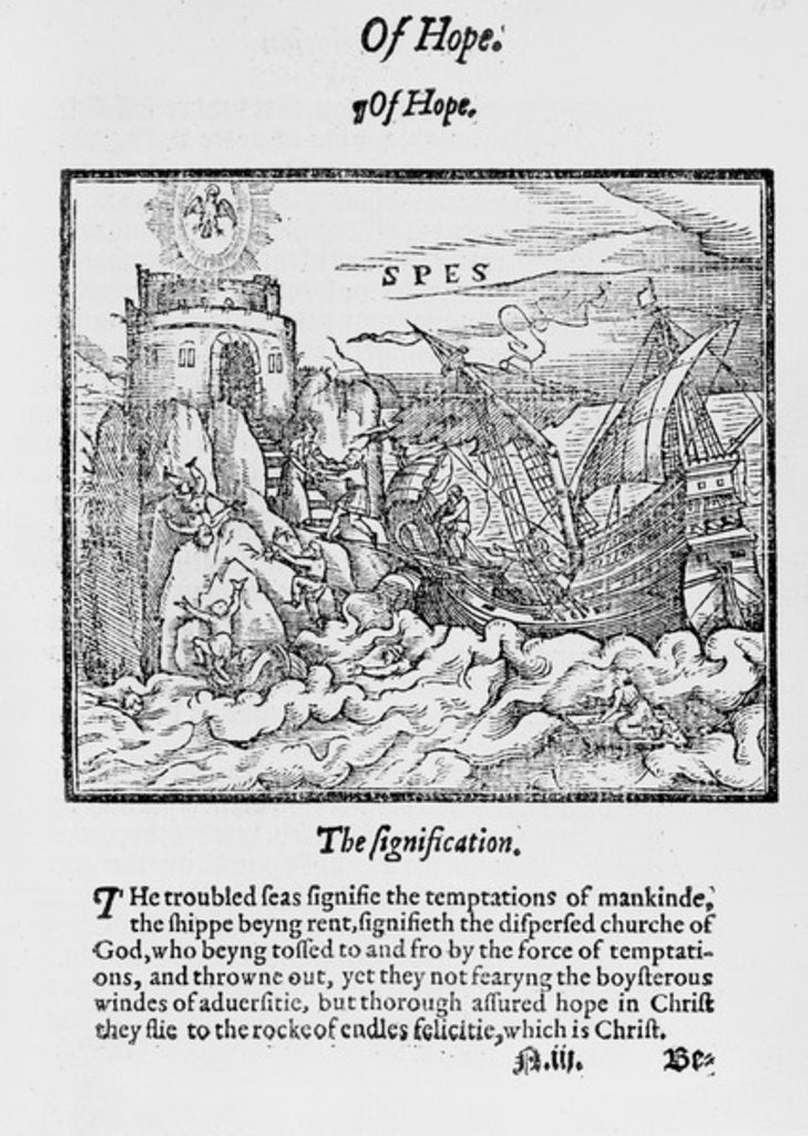 Detail of Of hope, 1569 by English School