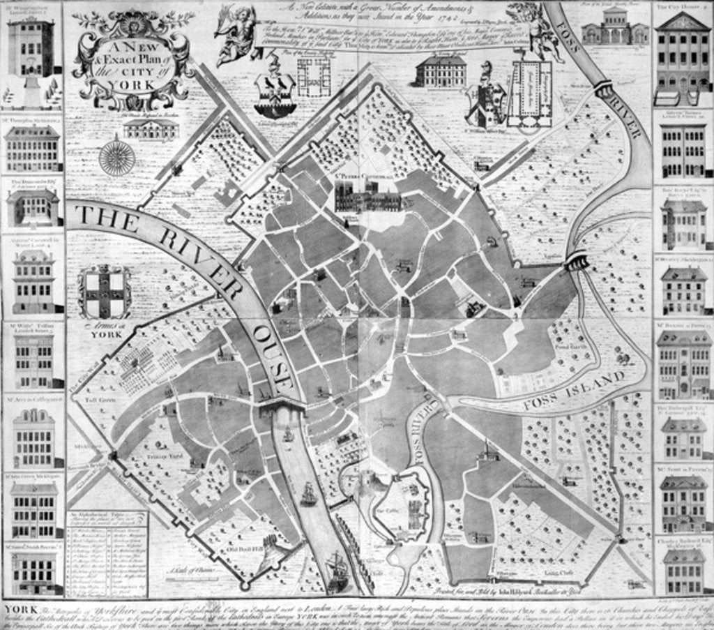 Detail of A New and Exact Plan of the City of York, 1748 by English School
