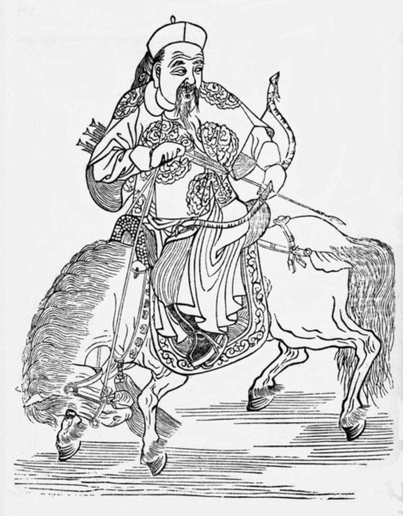 Detail of Mongol archer on horseback by Anonymous