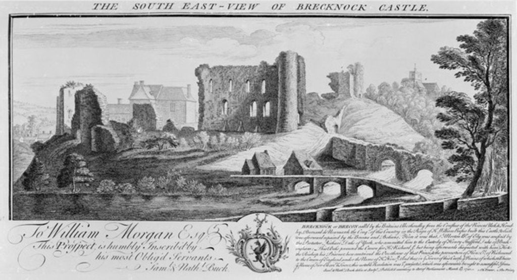 Detail of The South-East View of Brecknock Castle, 1741 by Nathaniel and Samuel (1696-1779) Buck
