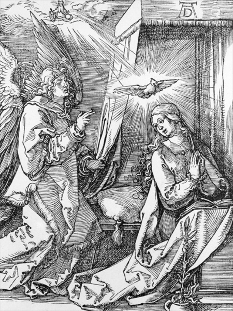 Detail of The Annunciation from the 'Small Passion' series, 1511 by Albrecht Dürer or Duerer
