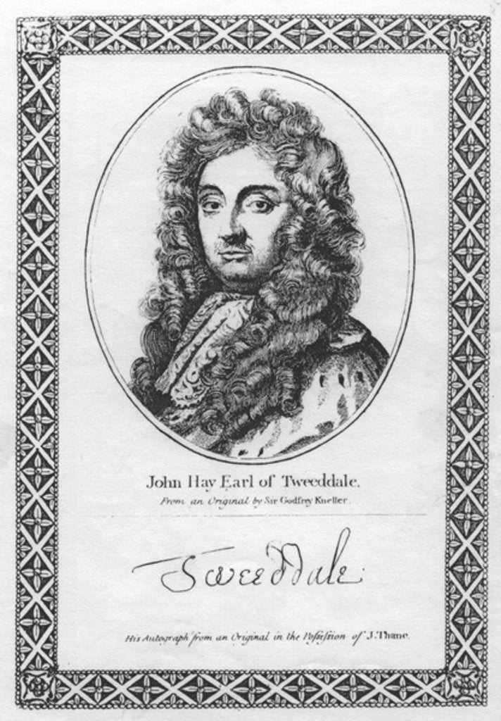 Detail of John Hay Earl of Tweeddale by Godfrey Kneller