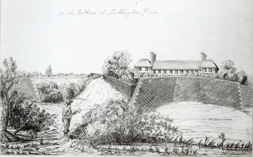 Detail of Two Batteries at Southampton House by School English