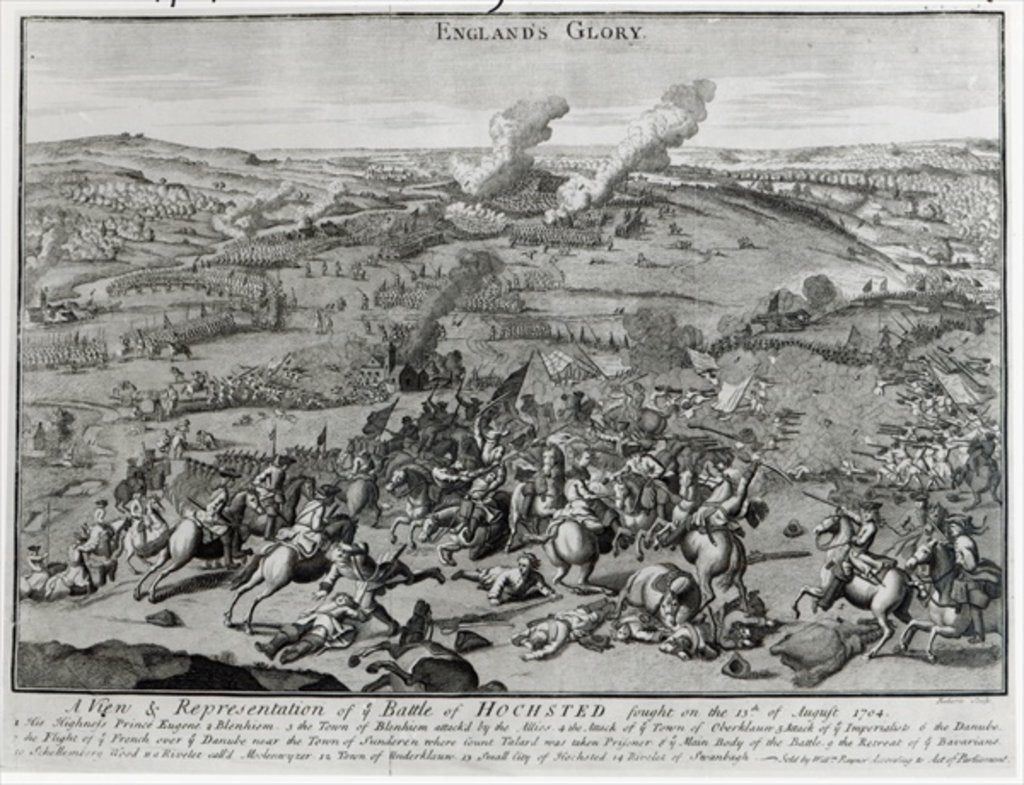 Detail of A View and Representation of the Battle of Hochsted, 13th August 1704 by English School