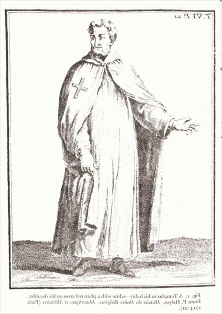 Detail of A Templar in his habit by French School