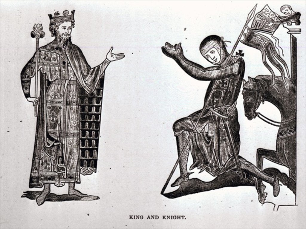 Detail of A King and a Knight by English School