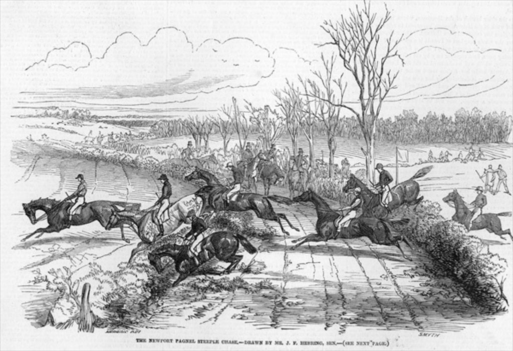 Detail of The Newport Pagnel Steeple Chase by John Frederick Herring Snr