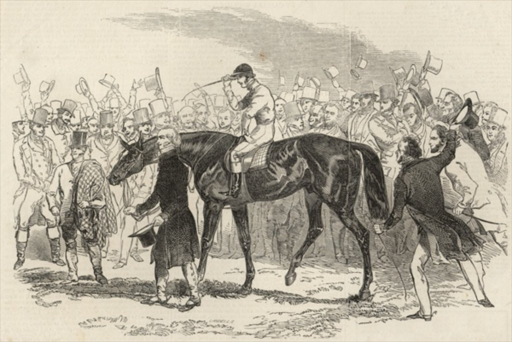 Detail of Sir Tatton Sykes leading in the winner of the St. Leger by English School