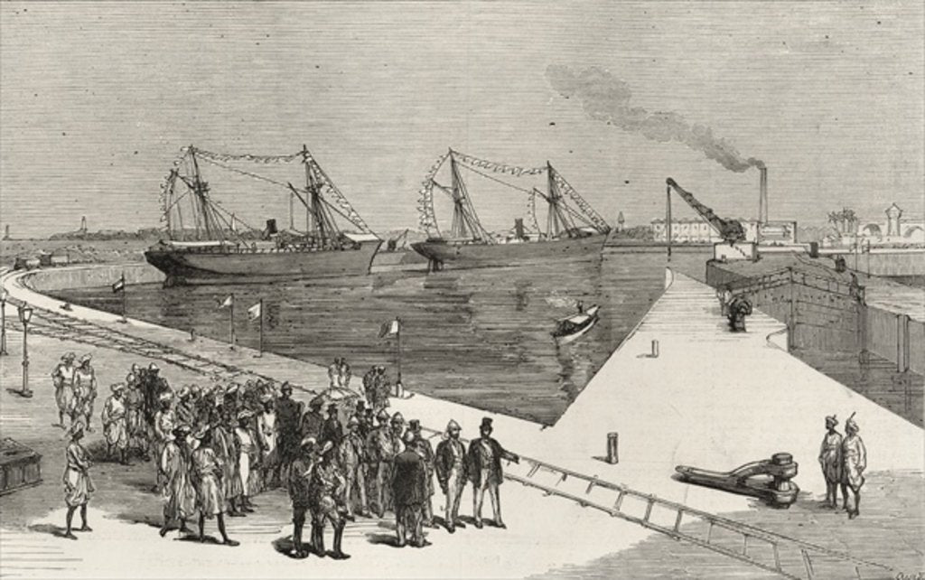 Detail of Visit of the Viceroy of India to the Sassoon Dock at Bombay by English School