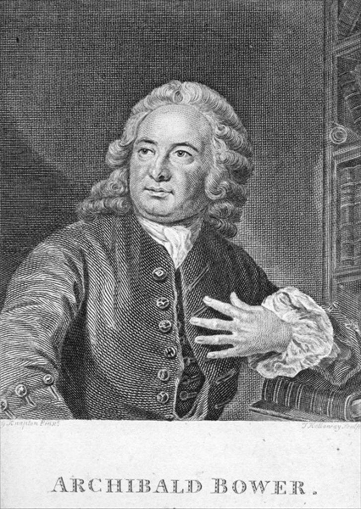 Detail of Archibald Bower, engraved by J. Hollonray by School English