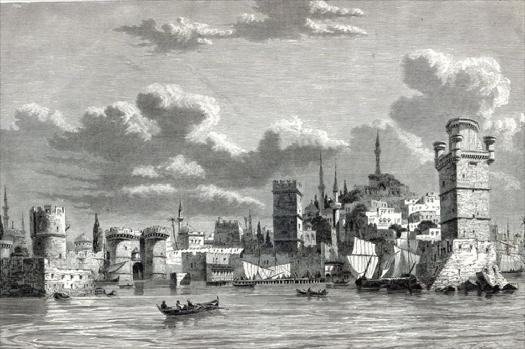 Detail of General View of the City of Rhodes by English School